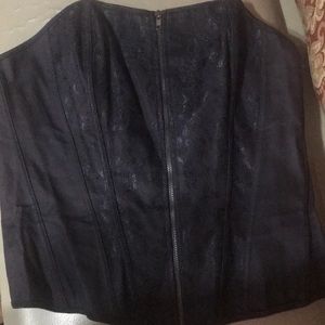 Black, lace up bustier